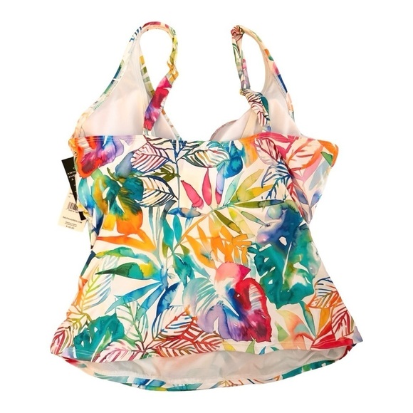 Lauren Ralph Lauren Underwire Tankini Swim Top NWT - Picture 4 of 5